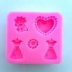 Καλούπι σιλικόνης Flowers, Dresses and Heart