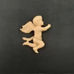 Ξυλόγλυπτος Διακοσμητικός Μικρός Άγγελος 5εκ. Χ 5εκ.