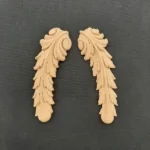 Ξυλόγλυπτο Διακοσμητικό σετ 2 Τεμαχίων 11εκ. Χ 3,5εκ.