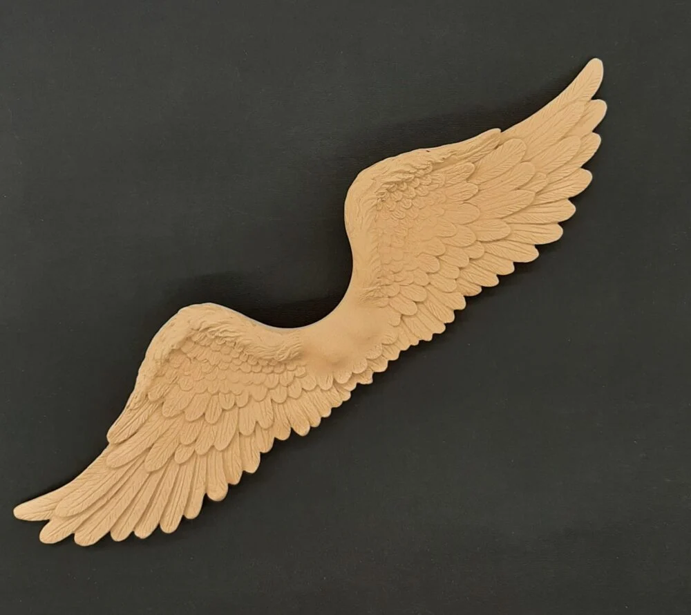 Ξυλογλυπτος Άγγελος Φτερά 41,5εκ. Χ 10εκ.