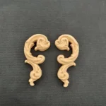 Ξυλόγλυπτο Διακοσμητικό Σετ 2 Τεμαχίων 1,8εκ.Χ4,5εκ.