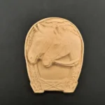 Ξυλόγλυπτο Διακοσμητικό Πέταλο-Άλογα  11,5εκ.Χ15,5εκ.