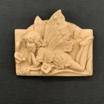 Ξυλόγλυπτο Διακοσμητικό Νεράιδα 11,8εκ.Χ9,8εκ.