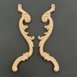 Ξυλόγλυπτο Διακοσμητικό σετ 2 Τεμαχίων 25εκ. Χ 4εκ.