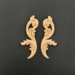 Ξυλόγλυπτο Διακοσμητικό  σετ 2 Τεμαχίων 10,8εκ. Χ 3εκ.