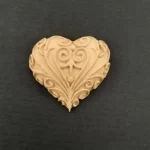 Ξυλόγλυπτο Διακοσμητικό Καρδιά 5.5εκ. Χ 5εκ.