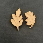 Ξυλόγλυπτο Διακοσμητικό Σετ 2 Τεμαχίων Φύλλα