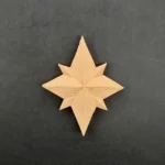 Ξυλόγλυπτο Διακοσμητικό Αστέρι 4,5εκ. Χ 5,5εκ.