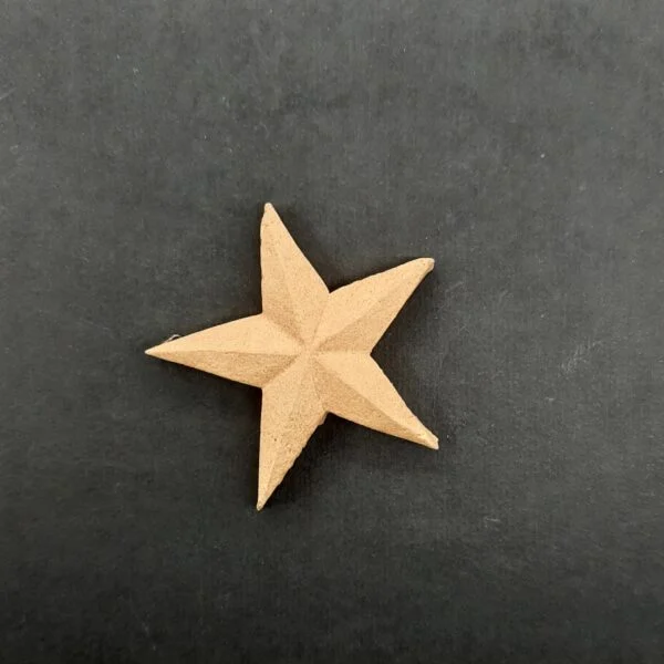 Ξυλόγλυπτο Διακοσμητικό Αστέρι 4,5εκ. Χ 4,5εκ.