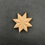 Ξυλόγλυπτο Διακοσμητικό Αστέρι 4,5εκ. Χ 4,5εκ.