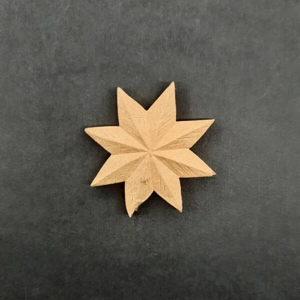 Ξυλόγλυπτο Διακοσμητικό Αστέρι 4,5εκ. Χ 4,5εκ.