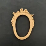 Ξυλόγλυπτο Διακοσμητικό Κορνίζα Οβάλ 7εκ. Χ 5,5εκ.