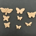 Ξυλόγλυπτο Διακοσμητικό Πεταλούδα σετ 8 Τεμαχίων
