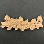 Ξυλόγλυπτο Διακοσμητικό Λουλούδι Γιρλάντα 7εκ. Χ 2,5εκ.