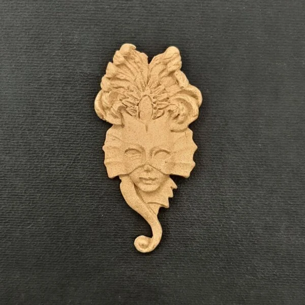 Ξυλόγλυπτο Διακοσμητικό Μάσκα Βενετσιάνικη 7εκ. Χ 3,3εκ.