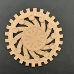 Ξυλόγλυπτο Διακοσμητικό Γρανάζι Διάμετρος 14εκ.