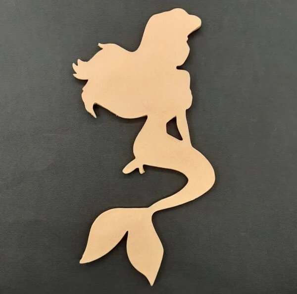 Ξυλόγλυπτο Διακοσμητικό Γοργόνα  12εκ.Χ23εκ.