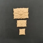 Ξυλόγλυπτο Διακοσμητικό  Πλακάκι σετ 3 Τεμαχίων 7εκΧ4,5εκ., 4,5εκΧ3εκ.,3εκ.Χ3εκ.