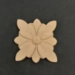 Ξυλόγλυπτο Διακοσμητικό Λουλούδι 6,5εκ.Χ6,5εκ.