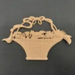 Ξυλόγλυπτο Διακοσμητικό Καλάθι 23εκΧ35εκ.