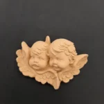 Ξυλόγλυπτο Διακοσμητικό Αγγελοι 11εκ.Χ8εκ.