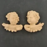 Ξυλόγλυπτο Διακοσμητικό Σετ 2 Τεμαχίων Άγγελοι