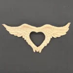 Ξυλόγλυπτο Διακοσμητικό Καρδιά 19εκ.Χ38εκ.