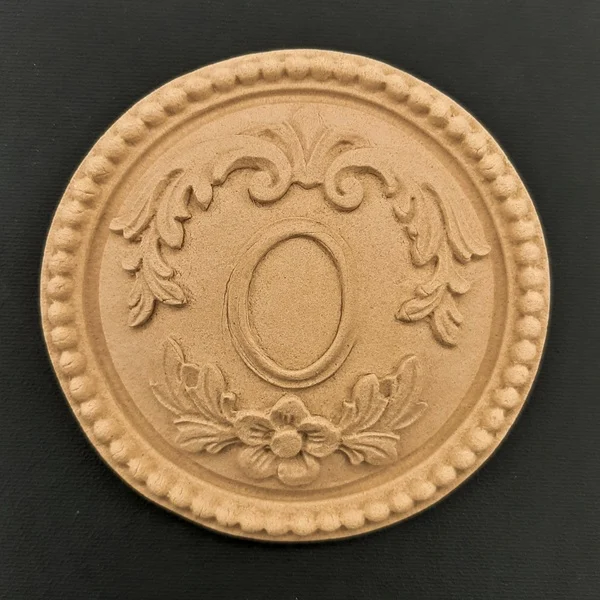 Ξυλόγλυπτο Διακοσμητικό Λουλούδι Ροζέττα-διαμετρος 11,5εκ.