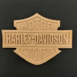 Ξυλόγλυπτο Διακοσμητικό Ταμπέλα "Harley Davidson" 11εκ. Χ 15εκ.