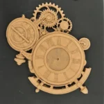 Ξυλόγλυπτο Διακοσμητικό Ρολόι 32εκΧ50εκ.