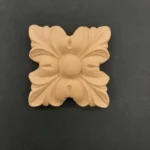 Ξυλόγλυπτο Διακοσμητικό Λουλούδι  7,5εκ. Χ 7,5εκ.