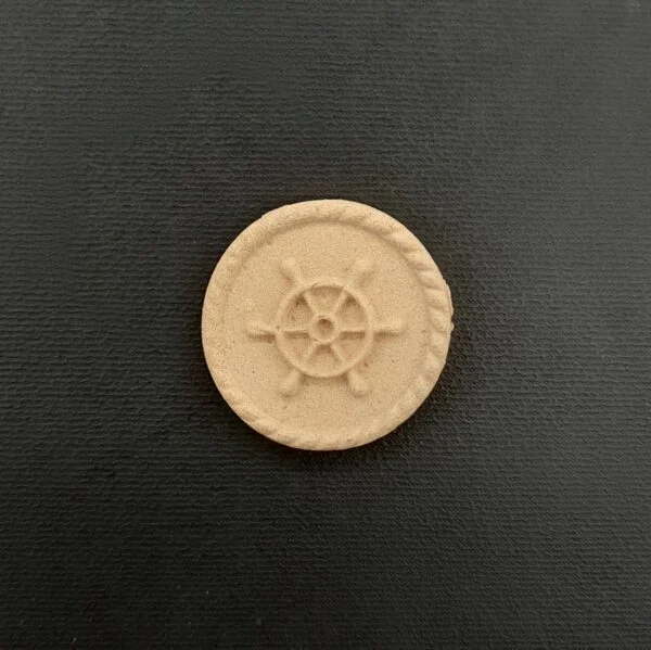 Ξυλόγλυπτο Διακοσμητικό Ναυτικό Τιμόνι 3,5εκ.