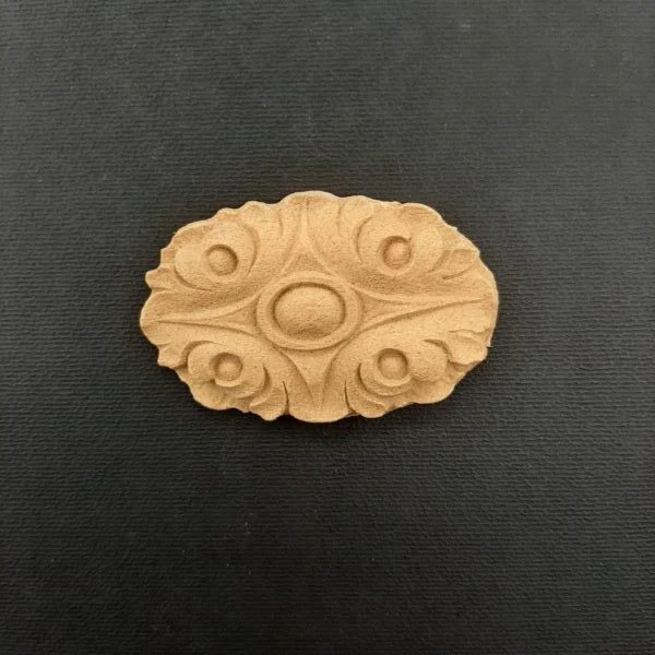 Ξυλόγλυπτο Διακοσμητικό Λουλούδι 4,3εκ. Χ 6,5εκ.