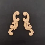 Ξυλόγλυπτο Διακοσμητικό Σετ 2 Τεμαχίων  3εκ.Χ 10εκ.