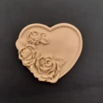 Ξυλόγλυπτο Διακοσμητικό Καρδιά 8,5εκ.Χ8εκ.