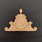 Ξυλόγλυπτο Διακοσμητικό Ρολόι  12,2εκ.Χ8,5εκ.