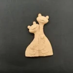 Ξυλόγλυπτο Διακοσμητικό Βατράχια  5εκ.Χ7,5εκ.