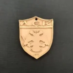 Ξυλόγλυπτο Διακοσμητικό Σήμα ΑΕΚ 7,3εκ. Χ 9εκ.