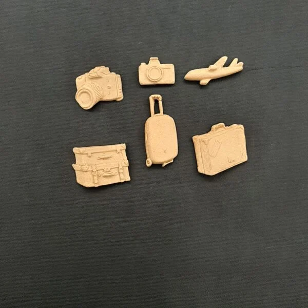 Ξυλόγλυπτο Διακοσμητικό Σετ Ταξιδιού 6 Τεμαχίων