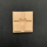 Ξυλόγλυπτο Διακοσμητικό Πλακάκι 4,6εκ.Χ4,6εκ.