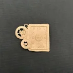 Ξυλόγλυπτο Διακοσμητικό Ρολόι Γρανάζι 5εκ. Χ 4εκ.