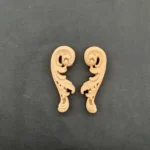 Ξυλόγλυπτο Διακοσμητικό Σετ 2 Τεμαχίων 2εκ.Χ6εκ.