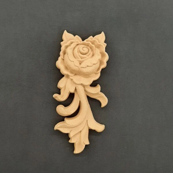 Ξυλόγλυπτο Διακοσμητικό Λουλούδι  6εκ.Χ14,5εκ.