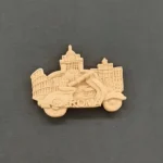 Ξυλόγλυπτο Διακοσμητικό Ιταλία  Roma 6,5εκ.Χ5εκ.