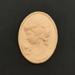 Ξυλόγλυπτο Διακοσμητικό Καμέο  9,2εκ.Χ12εκ.