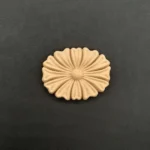 Ξυλόγλυπτο Διακοσμητικό Λουλούδι 6,5εκ. Χ 5εκ.