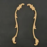 Ξυλόγλυπτο Διακοσμητικό σετ 2 Τεμαχίων  37,5εκ. Χ 5εκ.