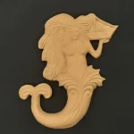 Ξυλόγλυπτο Διακοσμητικό Γοργόνα 24εκΧ25εκ.