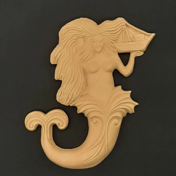 Ξυλόγλυπτο Διακοσμητικό Γοργόνα 24εκΧ25εκ.
