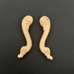 Ξυλόγλυπτο Διακοσμητικό Σετ 2 Τεμαχίων 2,5εκΧ10,5εκ.